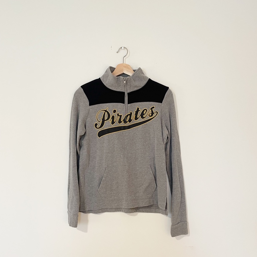 VS PINK • Gray Pirates Half Zip Sweatshirt